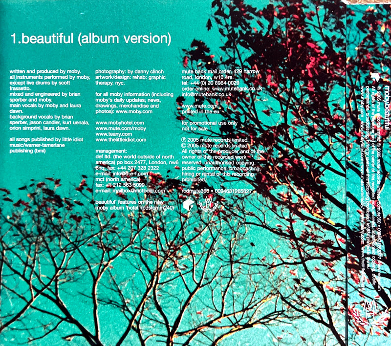Moby CD Single Beautiful - Promo