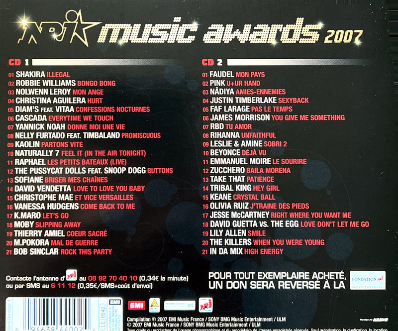 Compilation 2xCD NRJ Music Awards 2007
