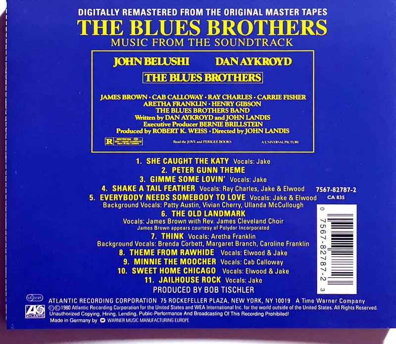 The Blues Brothers ‎CD The Blues Brothers (Music From The Soundtrack) - Remasterisé - Europe