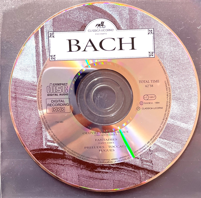 Johann Sebastian Bach ‎CD OEUVRESPOUR ORGUE / FANTAISIES / PRELUDES/ TOCATAS / FUGUES - France