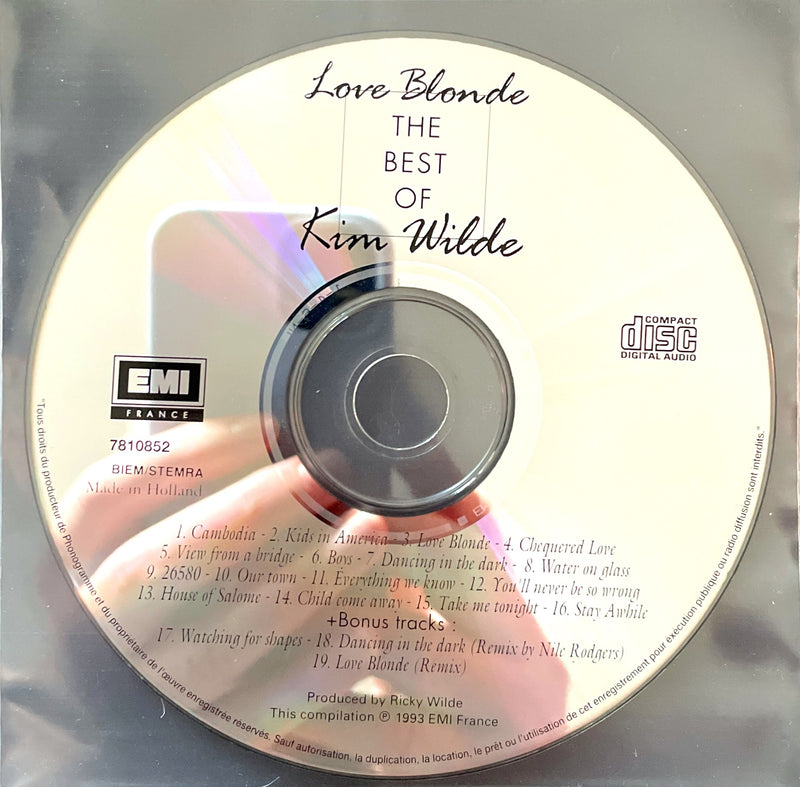 Kim Wilde ‎CD Love Blonde - The Best Of Kim Wilde - Europe (VG+/VG+)