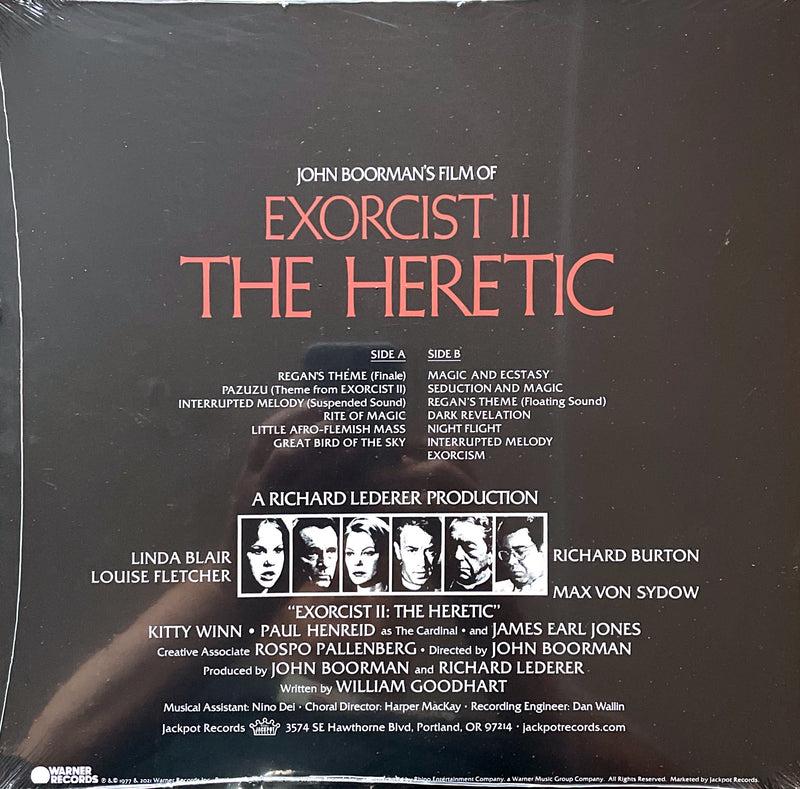 Ennio Morricone ‎LP Exorcist II: The Heretic - Vinyle vert fluorescent, Tirage limité - US