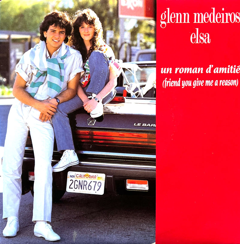 Glenn Medeiros En Duo Avec Elsa 7" Un Roman D'amitié (Friend You Give Me A Reason) - Label plastique bleu - France