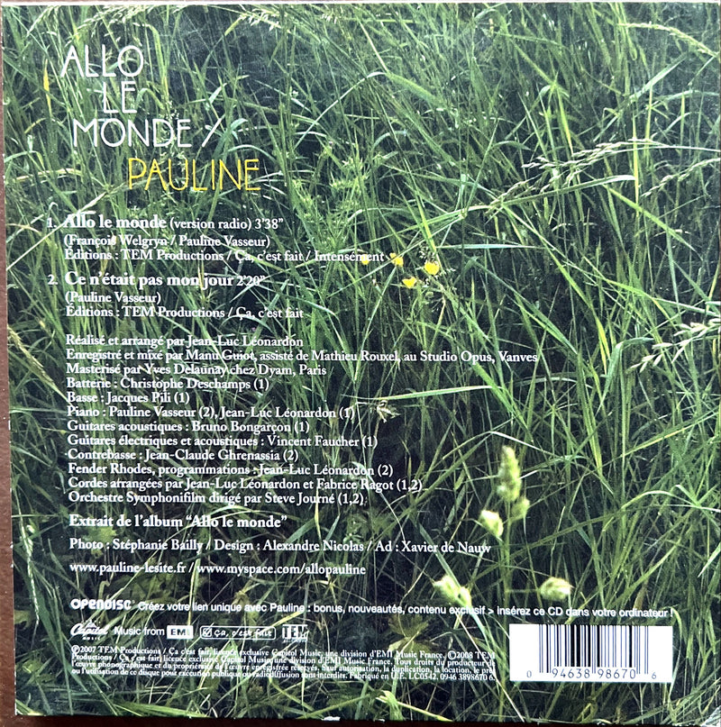 Pauline CD Single Allo Le Monde