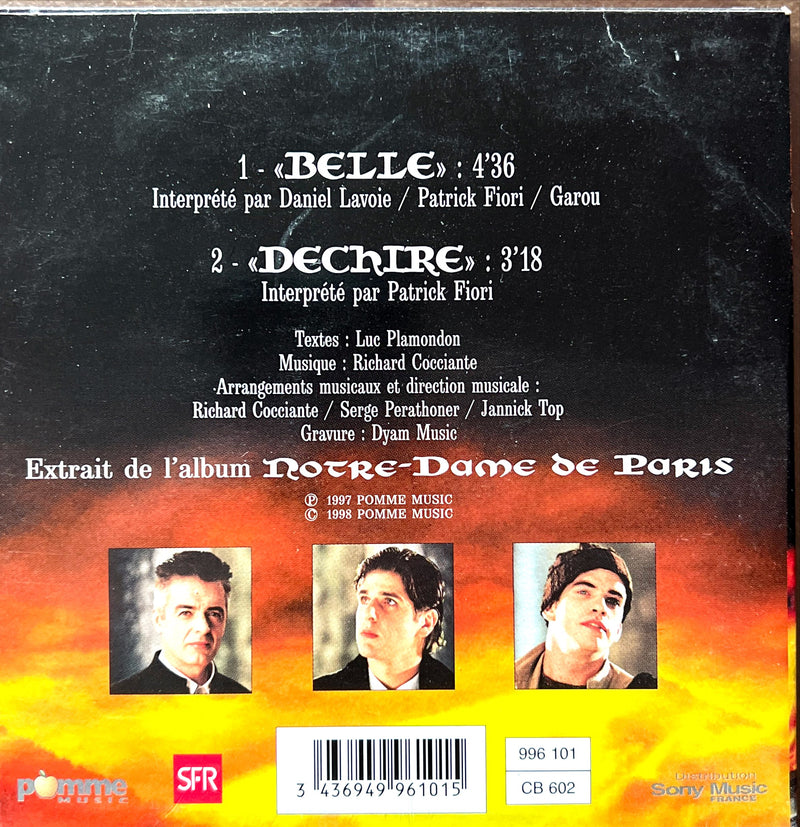 Daniel Lavoie - Patrick Fiori - Garou CD Belle (Extrait Du Spectacle Notre-Dame De Paris)