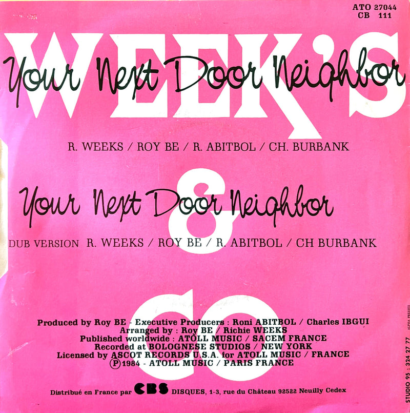 Weeks & Co. 7" Your Next Door Neighbor - France