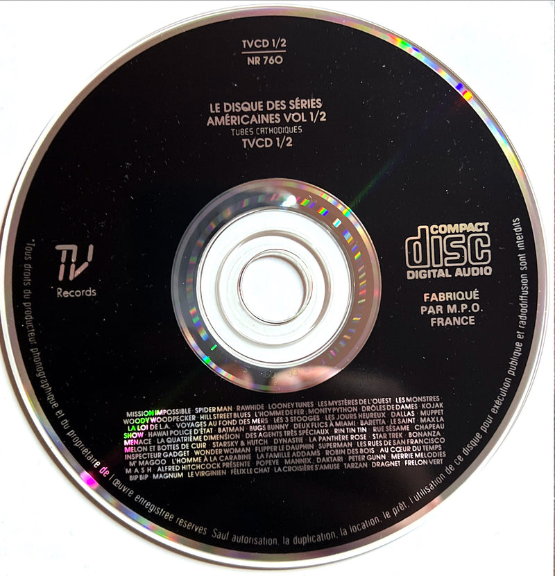 Compilation CD Le Disque Des Séries Américaines Vol 1/2 - Tubes Cathodiques