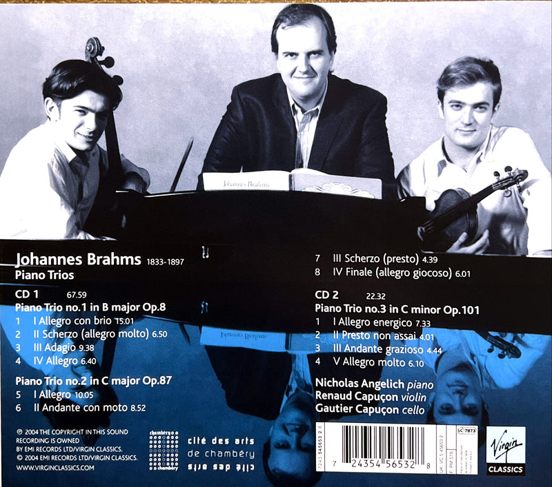 Brahms - Nicholas Angelich, Renaud Capuçon, Gautier Capuçon 2xCD Piano Trios